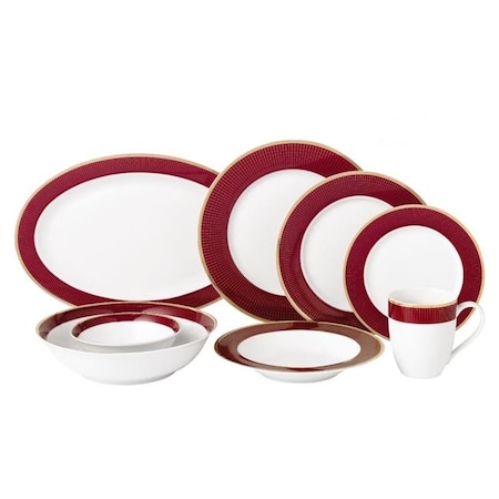 Lorren Home Trends Lorren Home Trends TWILIGHT-50 50 Piece La Luna Twilight New Bone China Dinnerware Set; Service for 8 TWILIGHT-50